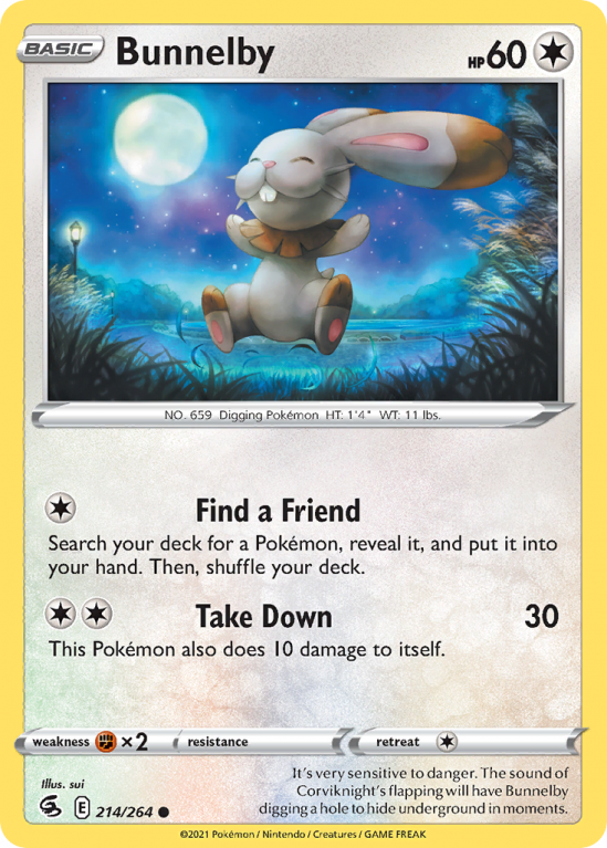 Bunnelby 214/264 Sword & Shield Fusion Strike