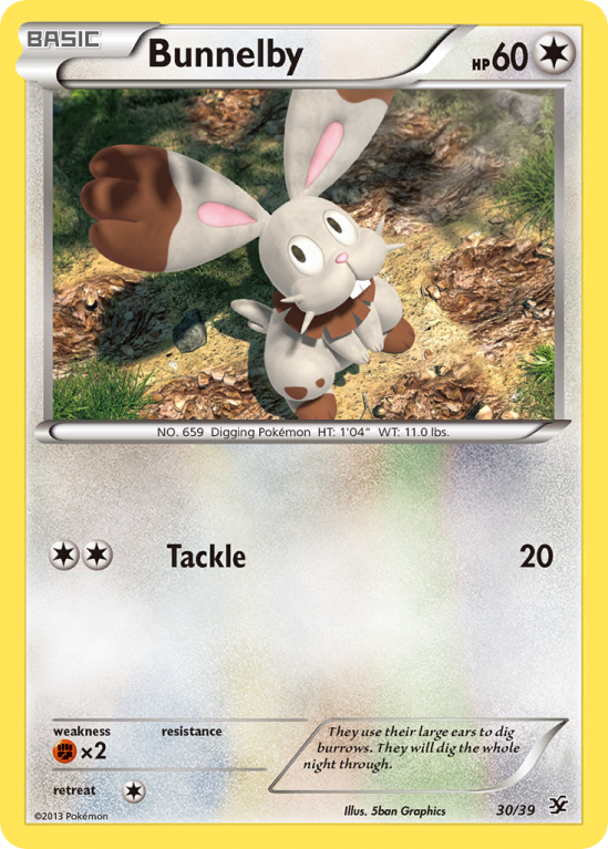 Bunnelby 30/39 XY Kalos Starter Set