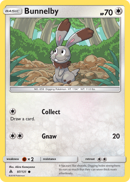Bunnelby 97/131 Sun & Moon Forbidden Light