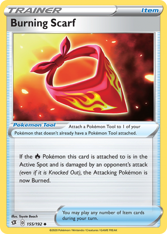 Burning Scarf 155/192 Sword & Shield Rebel Clash