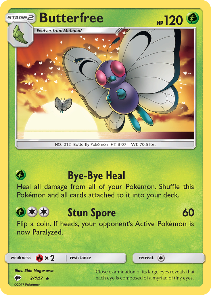 Butterfree 3/147 Sun & Moon Burning Shadows