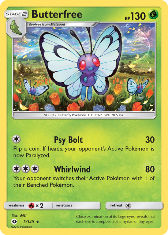 Butterfree 3/149 Sun & Moon Sun & Moon