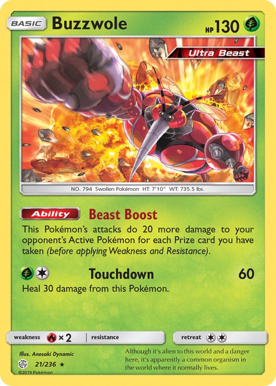 Buzzwole 21/236 Sun & Moon Cosmic Eclipse