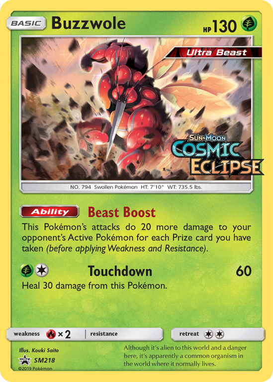 Buzzwole SM218/156 Sun & Moon SM Black Star Promos