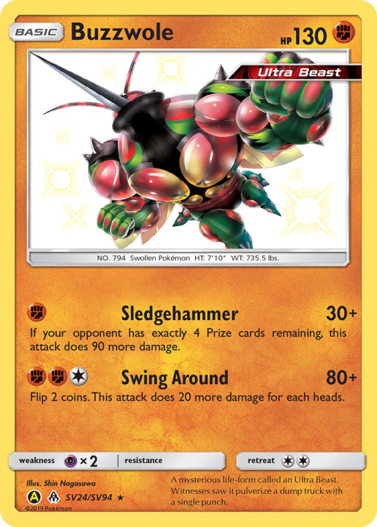 Buzzwole SV24/94 Sun & Moon Shiny Vault