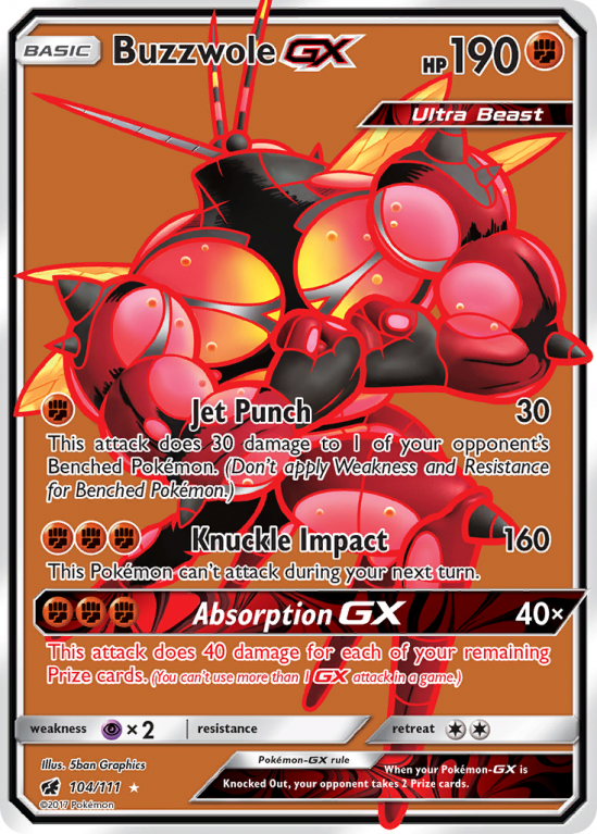 Buzzwole-GX 104/111 Sun & Moon Crimson Invasion