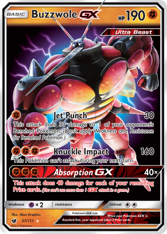 Buzzwole-GX 57/111 Sun & Moon Crimson Invasion