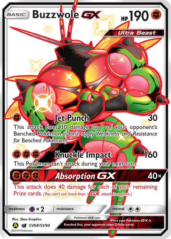 Buzzwole-GX SV68/94 Sun & Moon Shiny Vault
