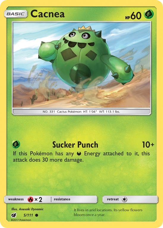 Cacnea 5/111 Sun & Moon Crimson Invasion