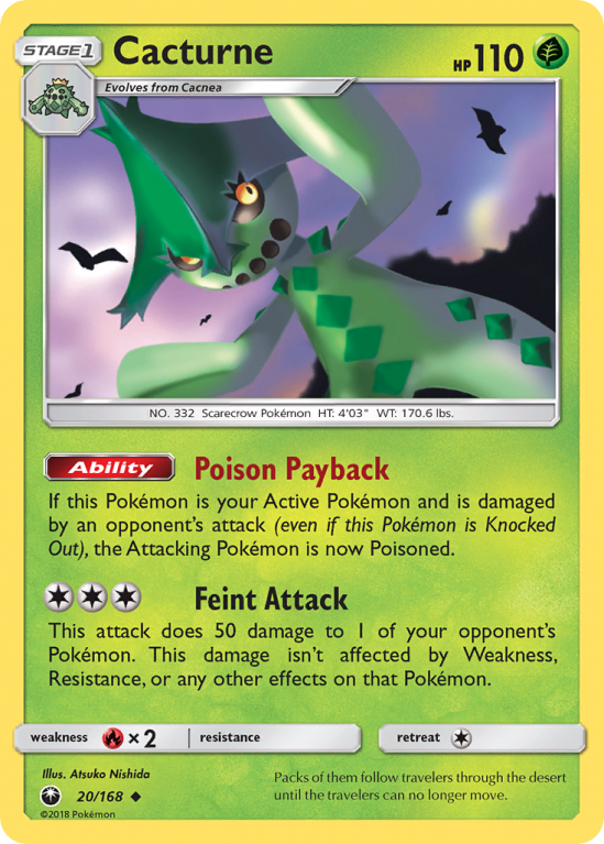 Cacturne 20/168 Sun & Moon Celestial Storm