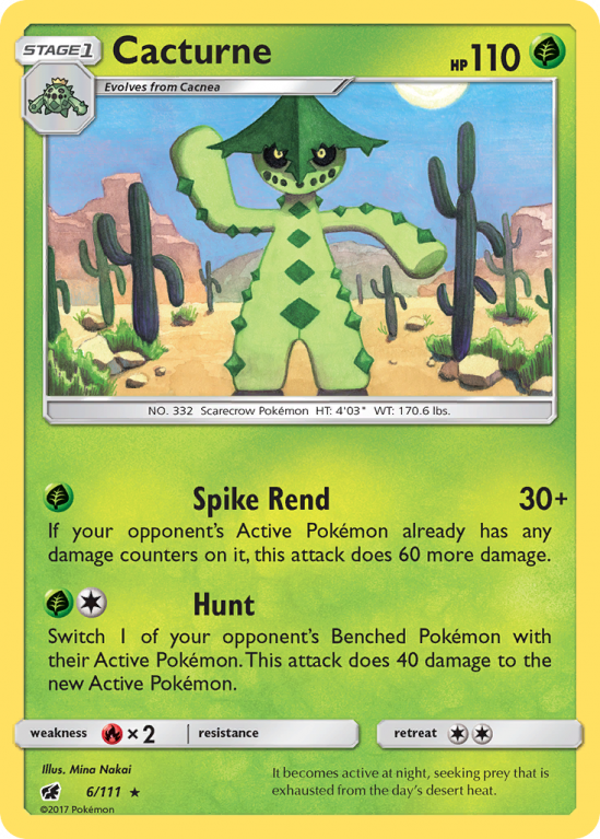 Cacturne 6/111 Sun & Moon Crimson Invasion