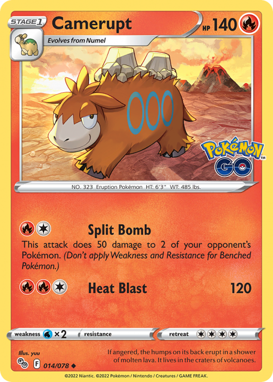 Camerupt 14/78 Sword & Shield Pokémon GO