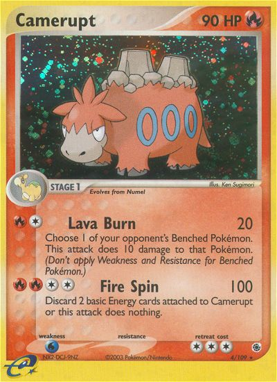 Camerupt 4/109 EX Ruby & Sapphire