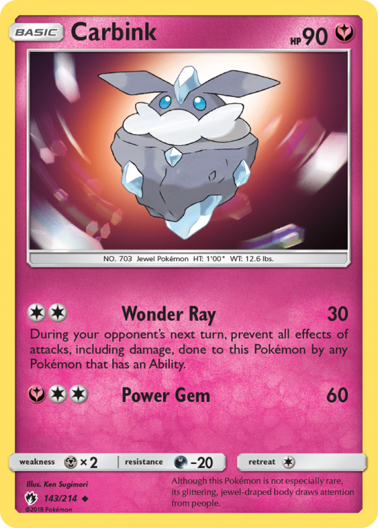 Carbink 143/214 Sun & Moon Lost Thunder