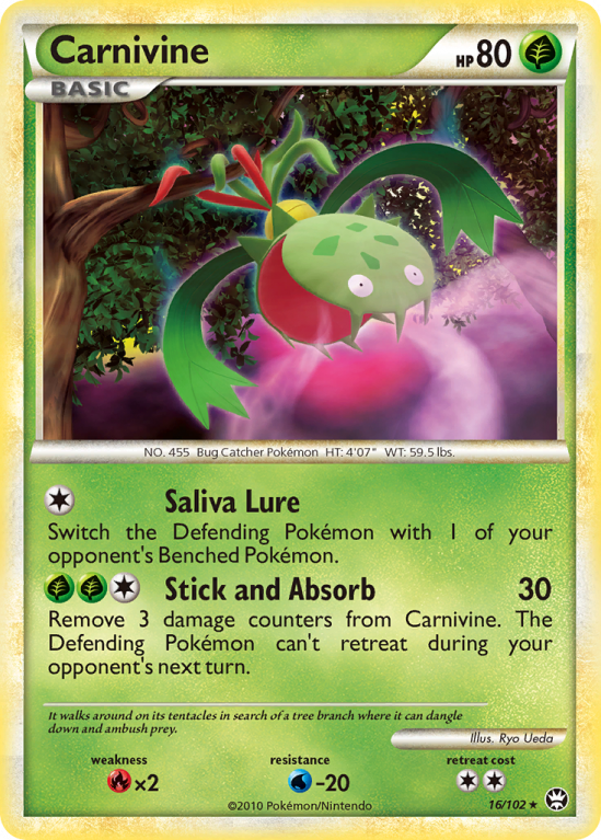 Carnivine 16/102 HeartGold & SoulSilver HS—Triumphant