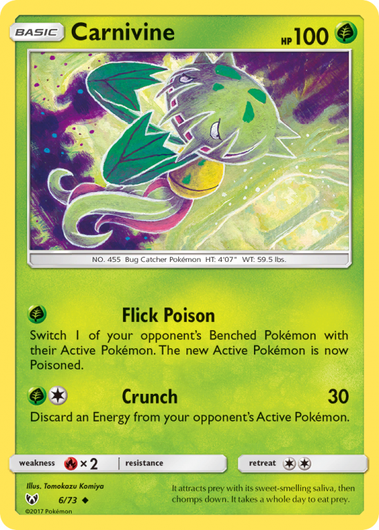 Carnivine 6/73 Sun & Moon Shining Legends