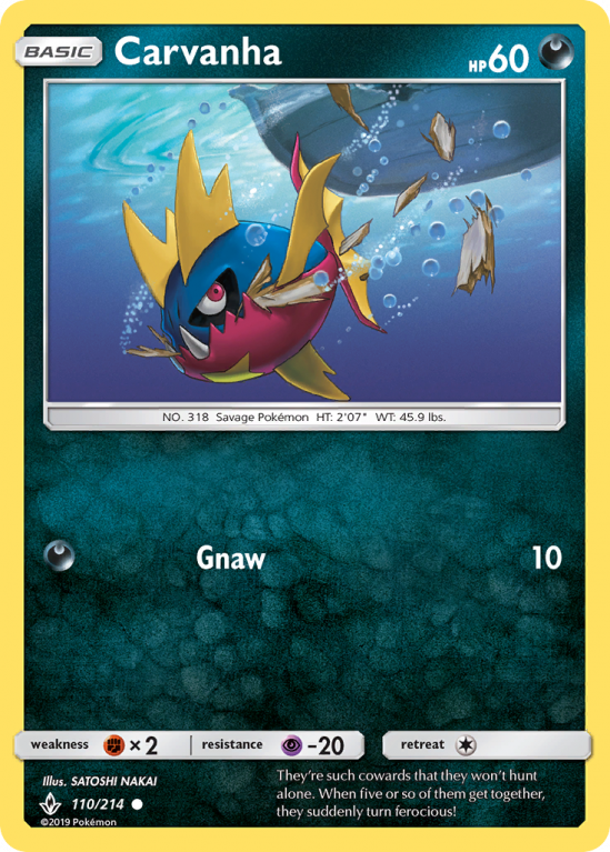 Carvanha 110/214 Sun & Moon Unbroken Bonds