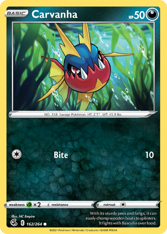 Carvanha 162/264 Sword & Shield Fusion Strike
