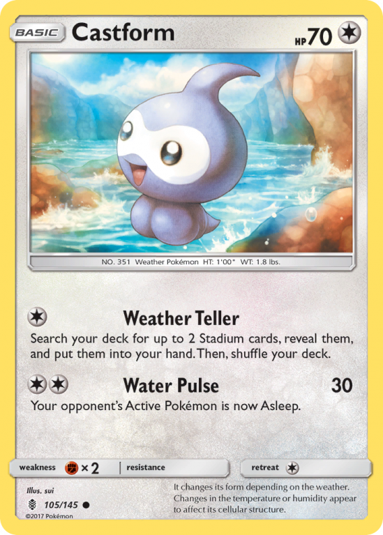 Castform 105/145 Sun & Moon Guardians Rising