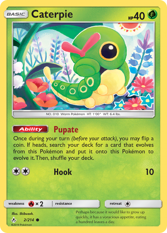 Caterpie 2/214 Sun & Moon Unbroken Bonds
