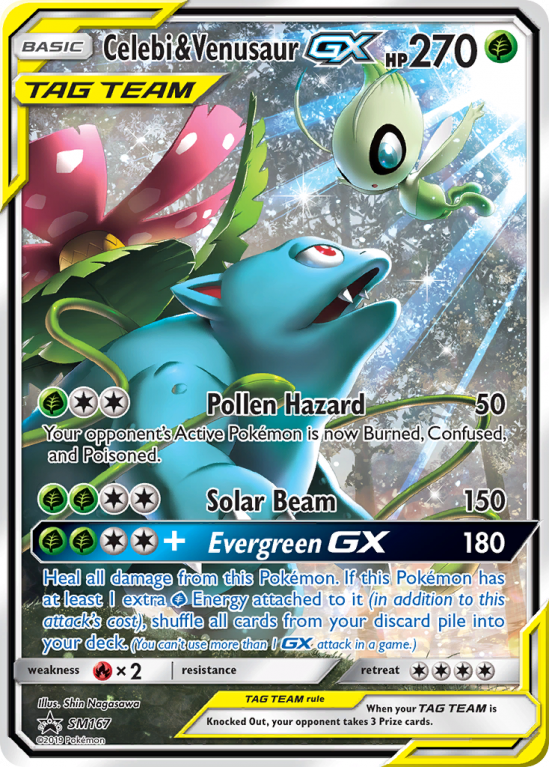Celebi & Venusaur-GX SM167/156 Sun & Moon SM Black Star Promos