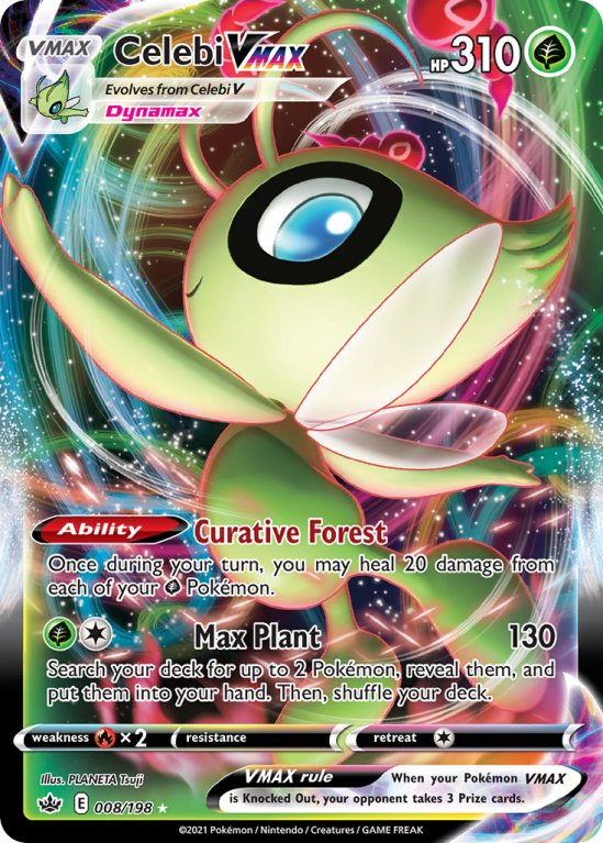 Celebi VMAX 8/198 Sword & Shield Chilling Reign