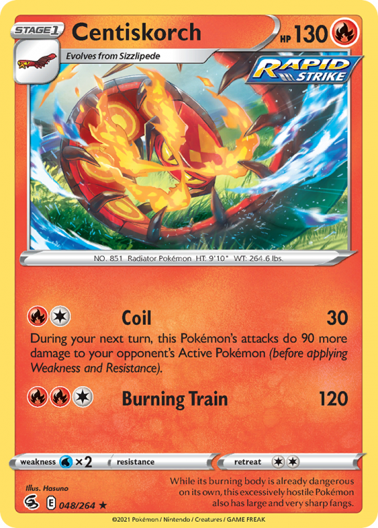 Centiskorch 48/264 Sword & Shield Fusion Strike