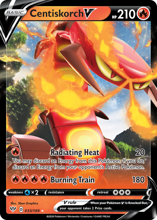 Centiskorch V 33/189 Sword & Shield Darkness Ablaze