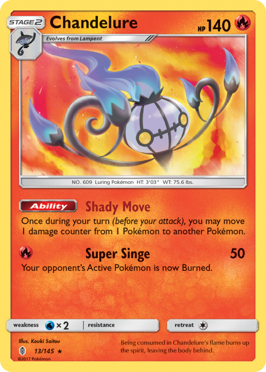 Chandelure 13/145 Sun & Moon Guardians Rising