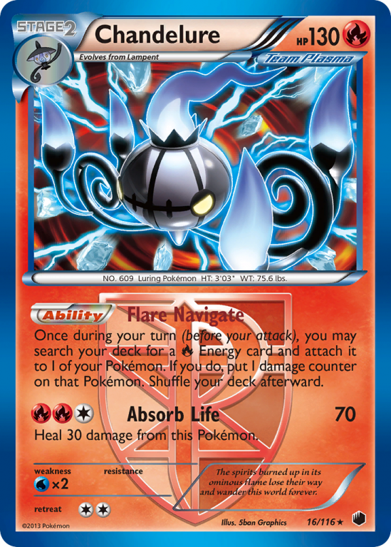 Chandelure 16/116 Black & White Plasma Freeze