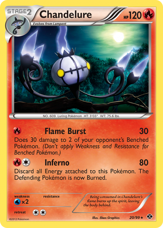 Chandelure 20/99 Black & White Next Destinies