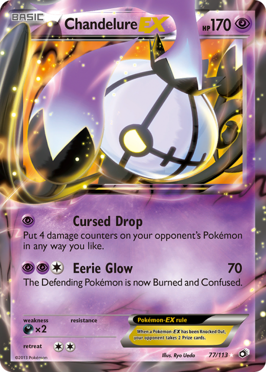 Chandelure-EX 77/113 Black & White Legendary Treasures