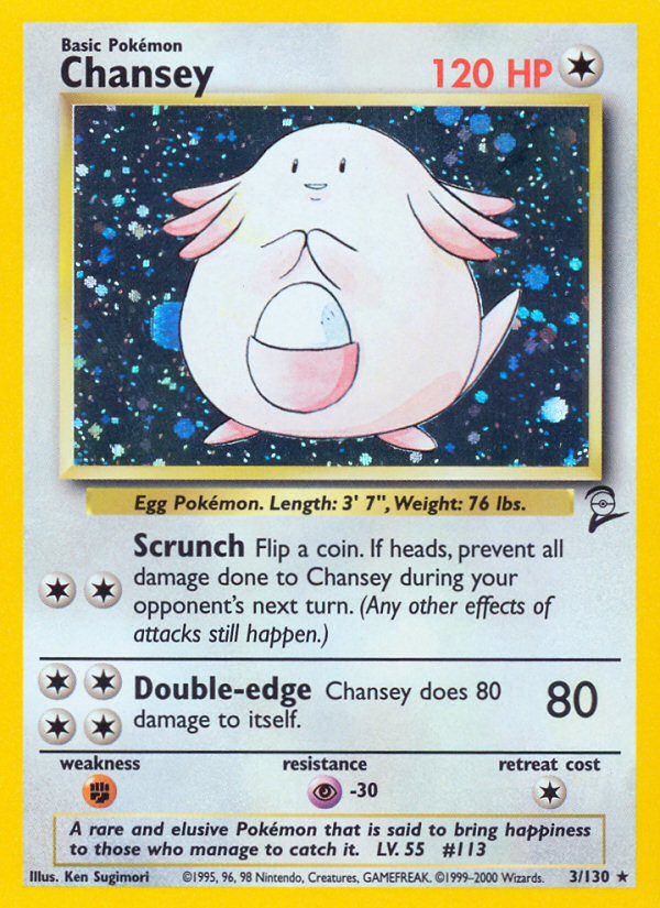 Chansey 3/130 Base Base Set 2