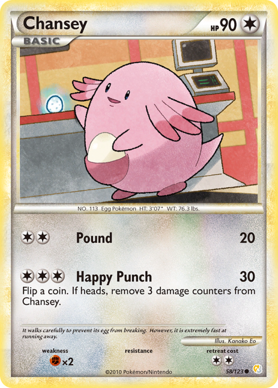 Chansey 58/123 HeartGold & SoulSilver HeartGold & SoulSilver
