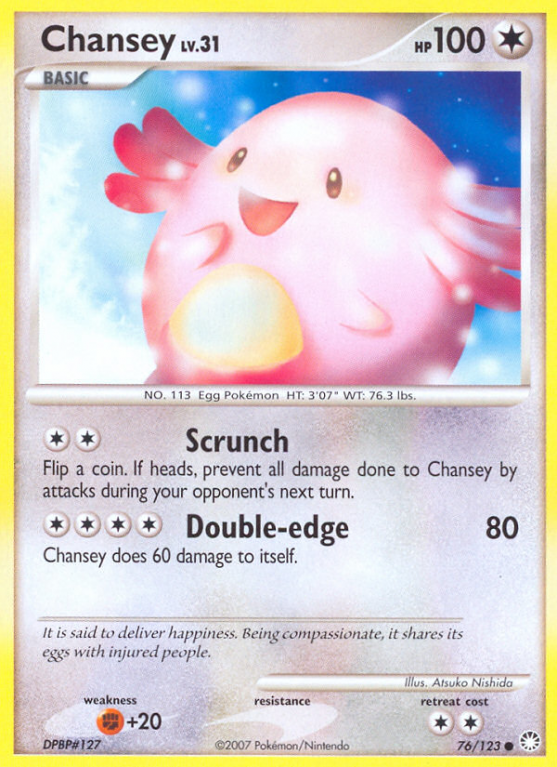 Chansey 76/123 Diamond & Pearl Mysterious Treasures
