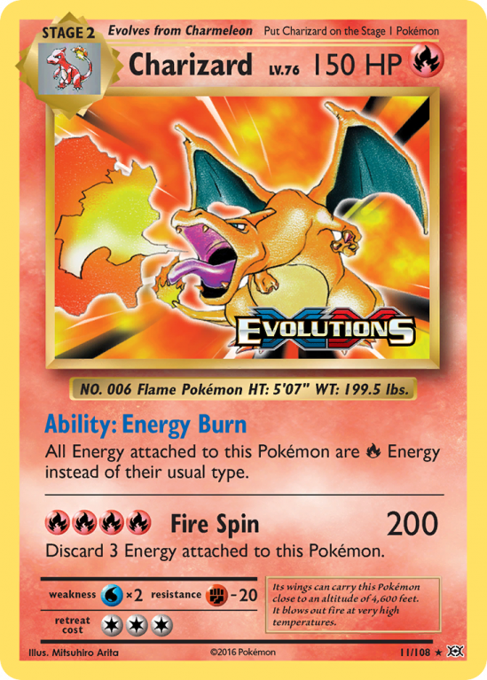 Charizard 11/108 XY Evolutions