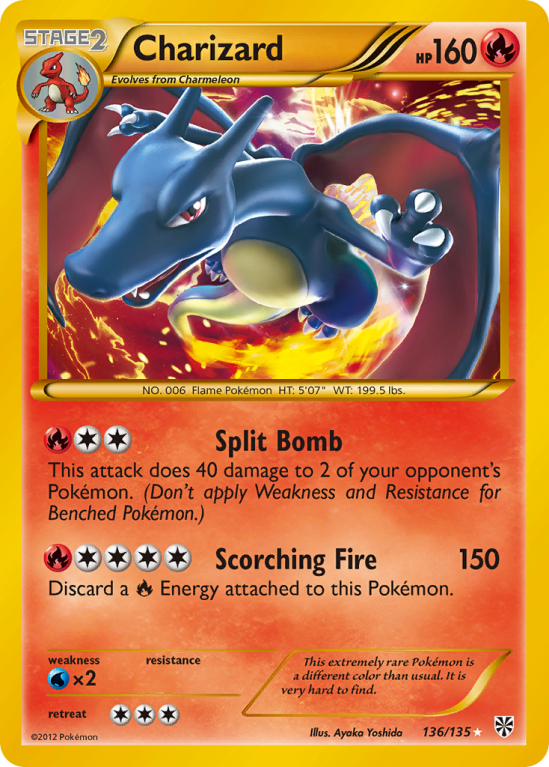 Charizard 136/135 Black & White Plasma Storm