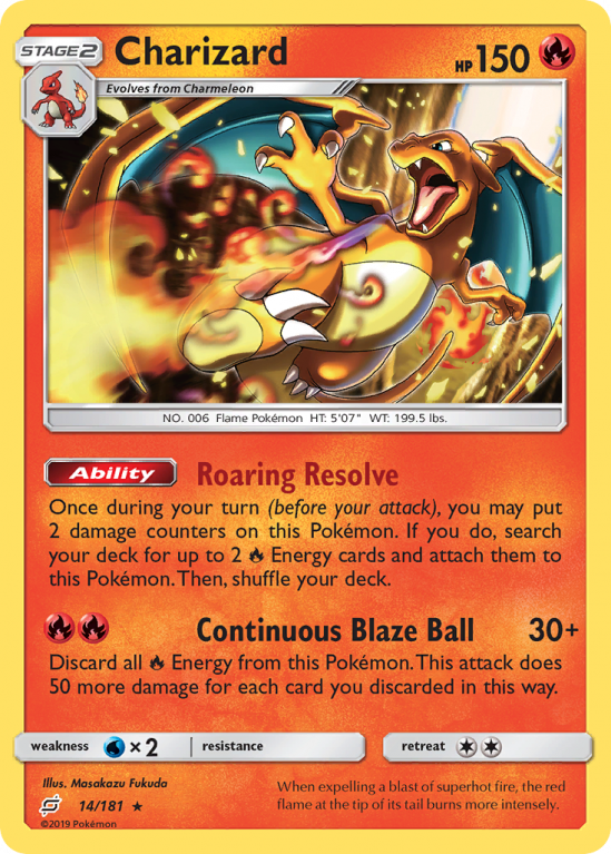 Charizard 14/181 Sun & Moon Team Up