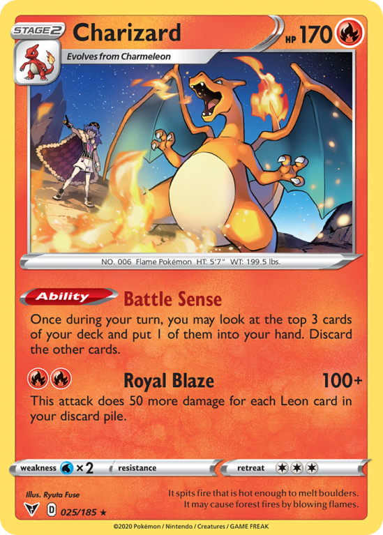 Charizard 25/185 Sword & Shield Vivid Voltage