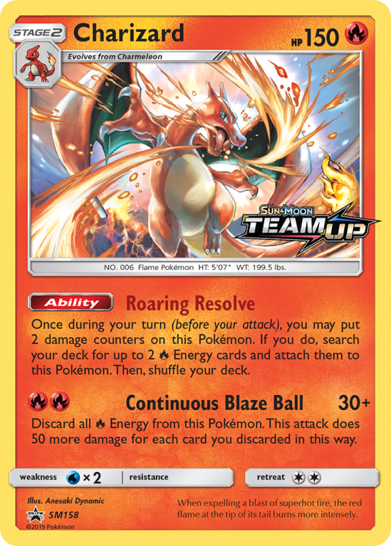 Charizard SM158/156 Sun & Moon SM Black Star Promos
