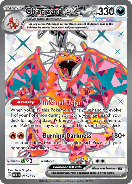 Charizard ex 215/197 Scarlet & Violet Obsidian Flames