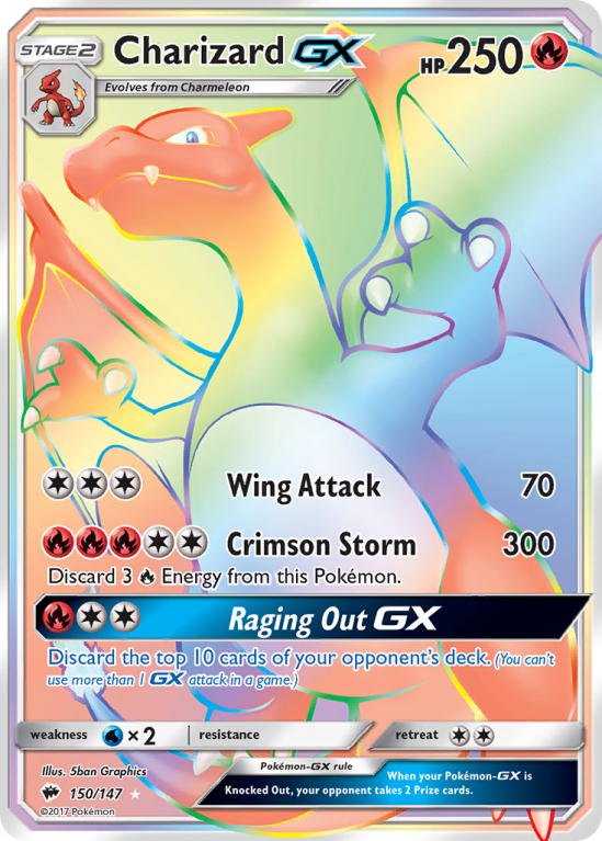 Charizard-GX 150/147 Sun & Moon Burning Shadows