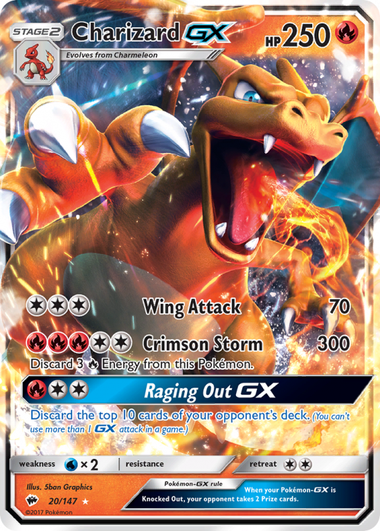 Charizard-GX 20/147 Sun & Moon Burning Shadows