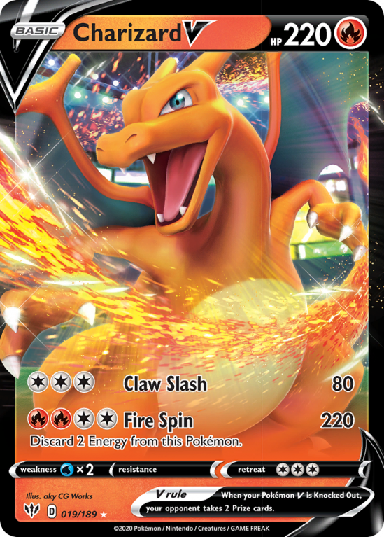 Charizard V 19/189 Sword & Shield Darkness Ablaze