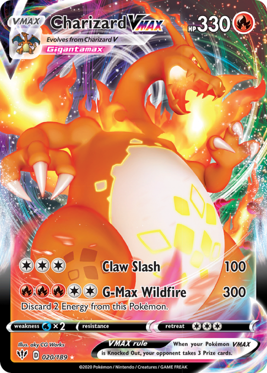 Charizard VMAX 20/189 Sword & Shield Darkness Ablaze
