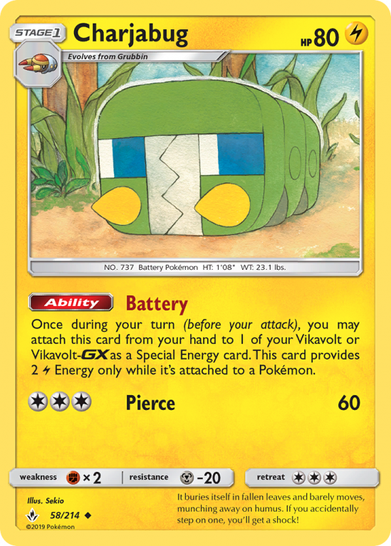 Charjabug 58/214 Sun & Moon Unbroken Bonds