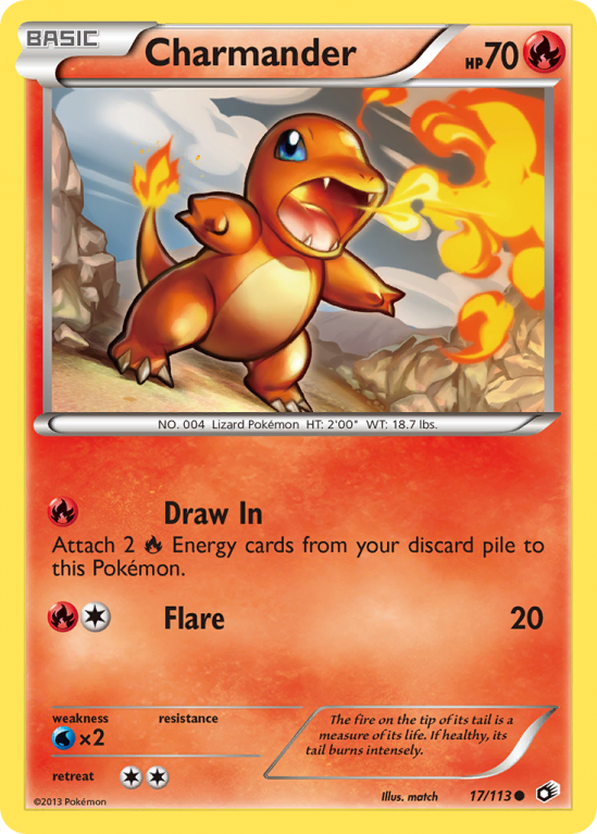 Charmander 17/113 Black & White Legendary Treasures