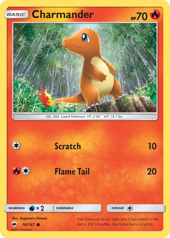 Charmander 18/147 Sun & Moon Burning Shadows