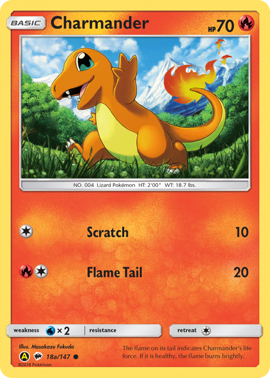 Charmander 18a/147 Sun & Moon Burning Shadows