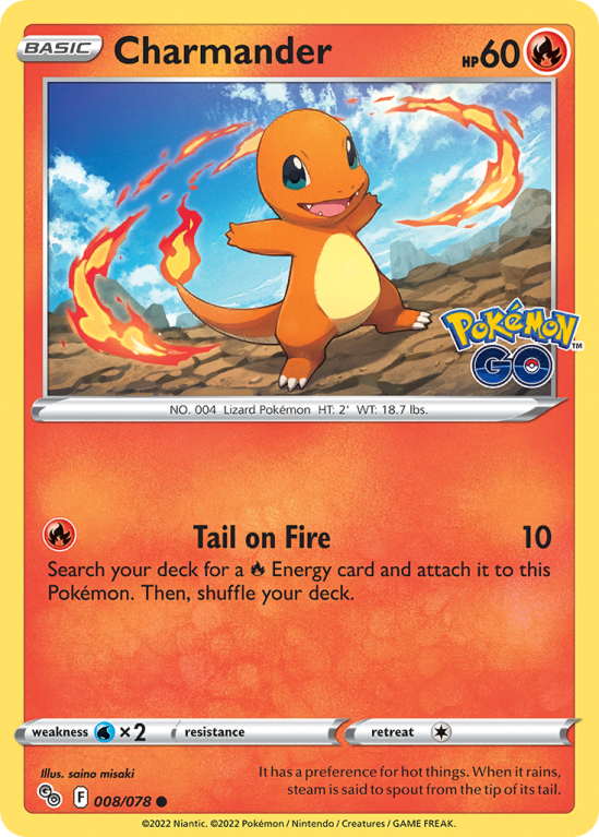 Charmander 8/78 Sword & Shield Pokémon GO